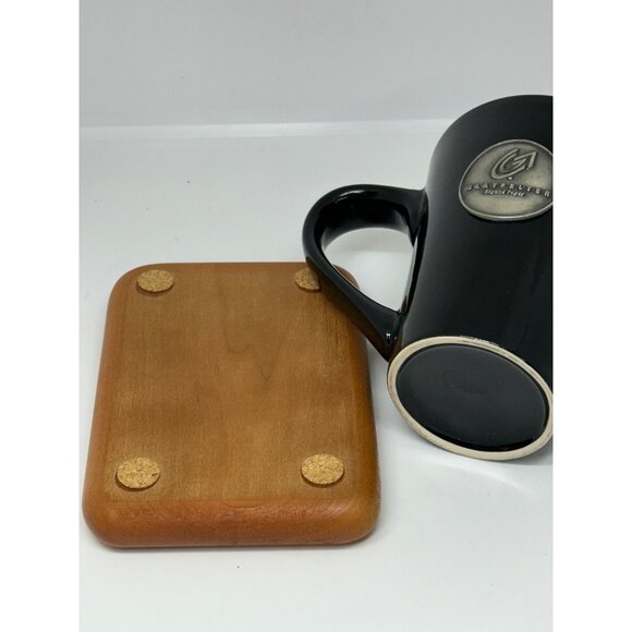 P.H. Glatfelter Co. 1864 Black Mug & Wooden Coaster Set Quality Papers 4"x4.5" - Picture 7 of 10